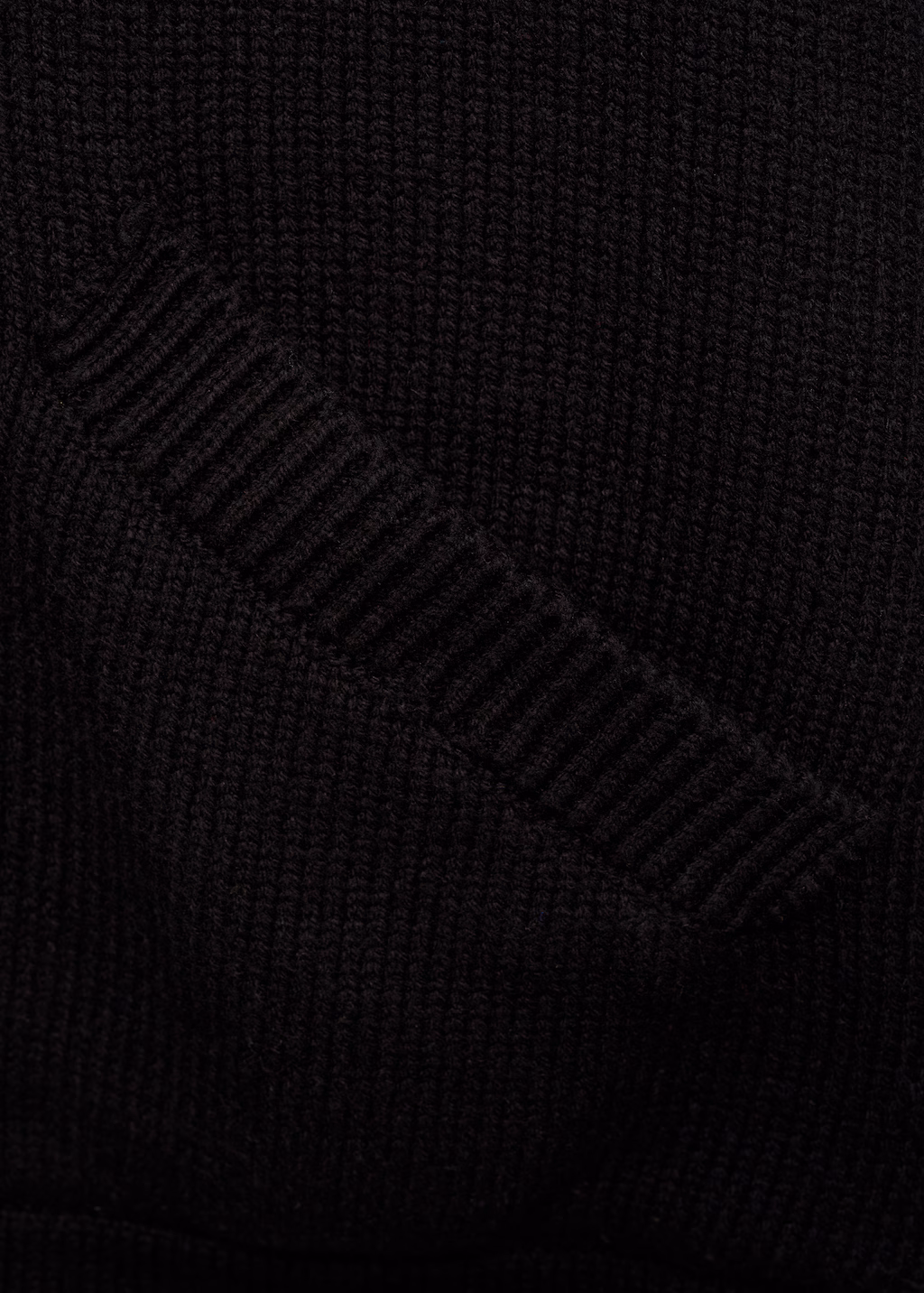 Knitted bomber jacket - Black