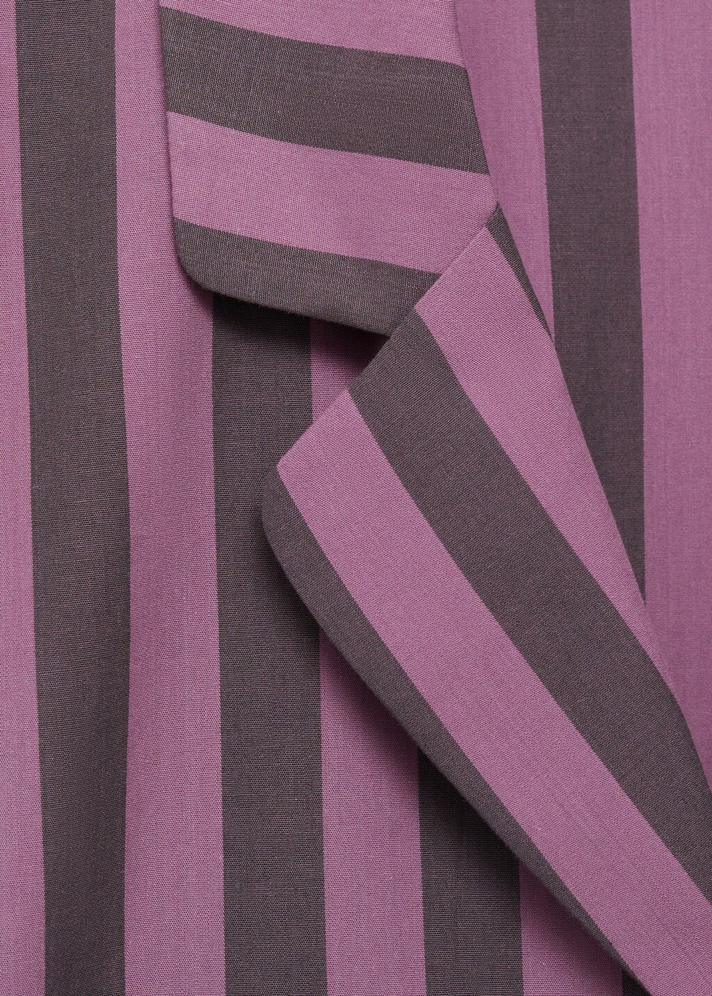 Woven two-tone striped t-shirt - Brown