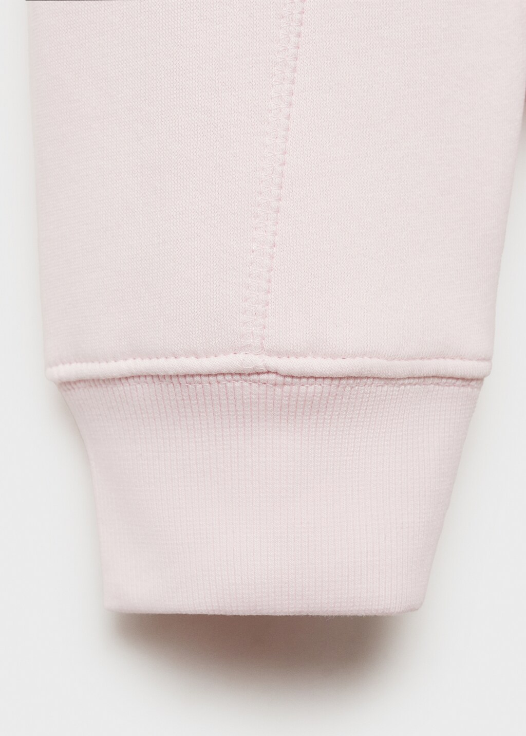Round-neck cotton sweatshirt - Pastel Pink