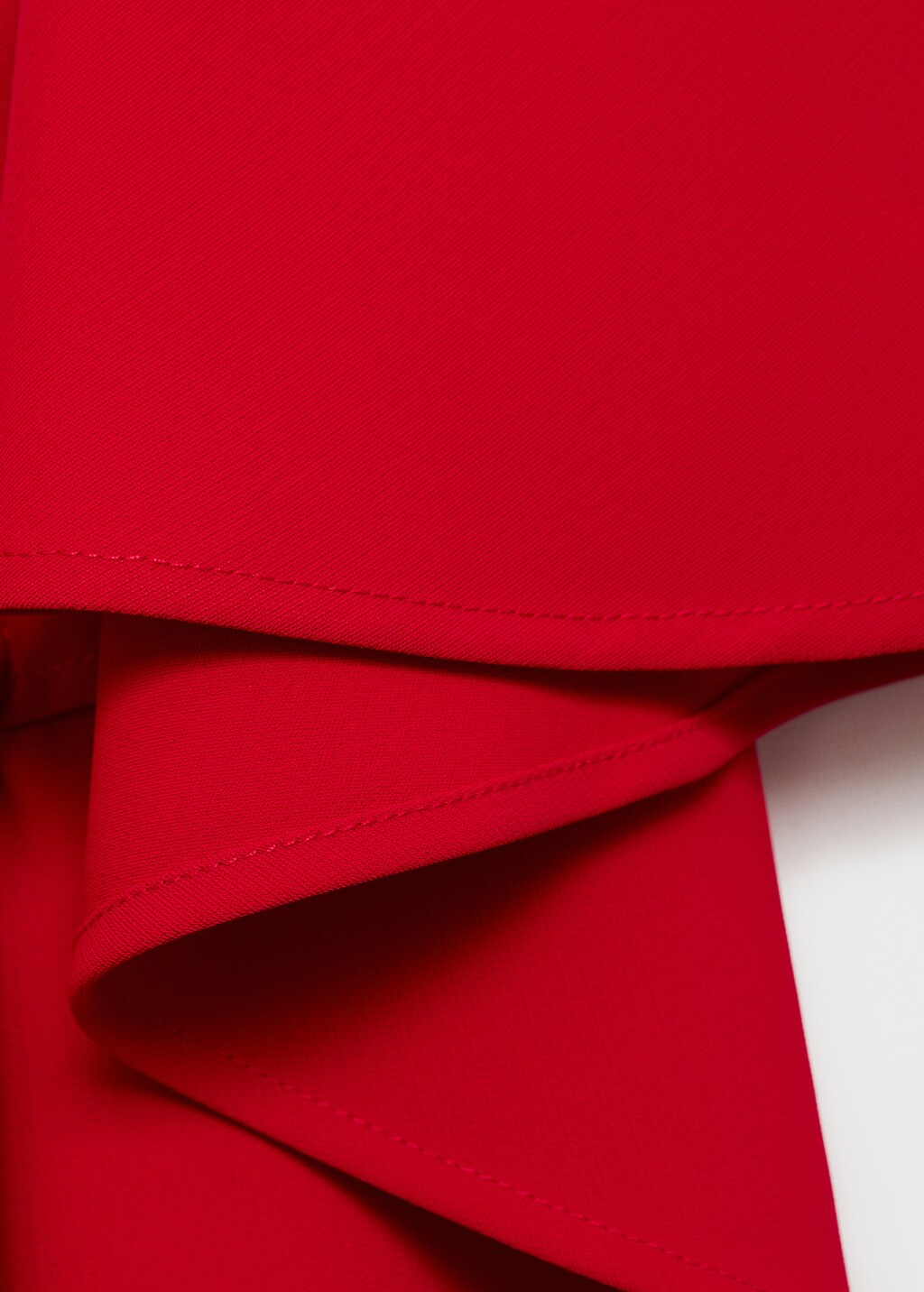 Asymmetrical flared-sleeve jumpsuit - Red