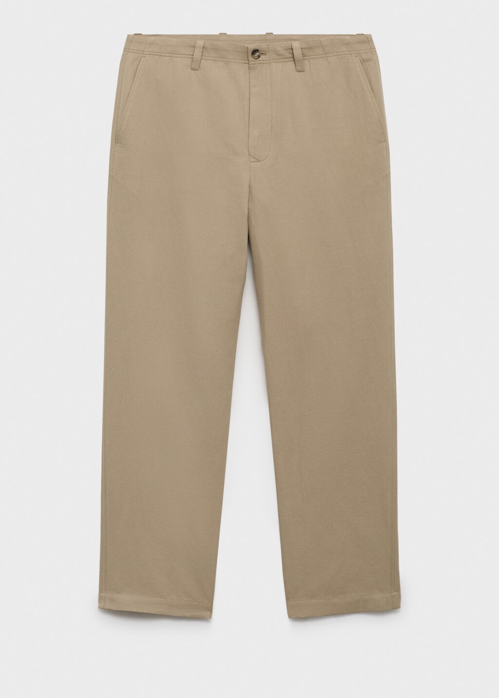 Regular-fit linen trousers - Beige