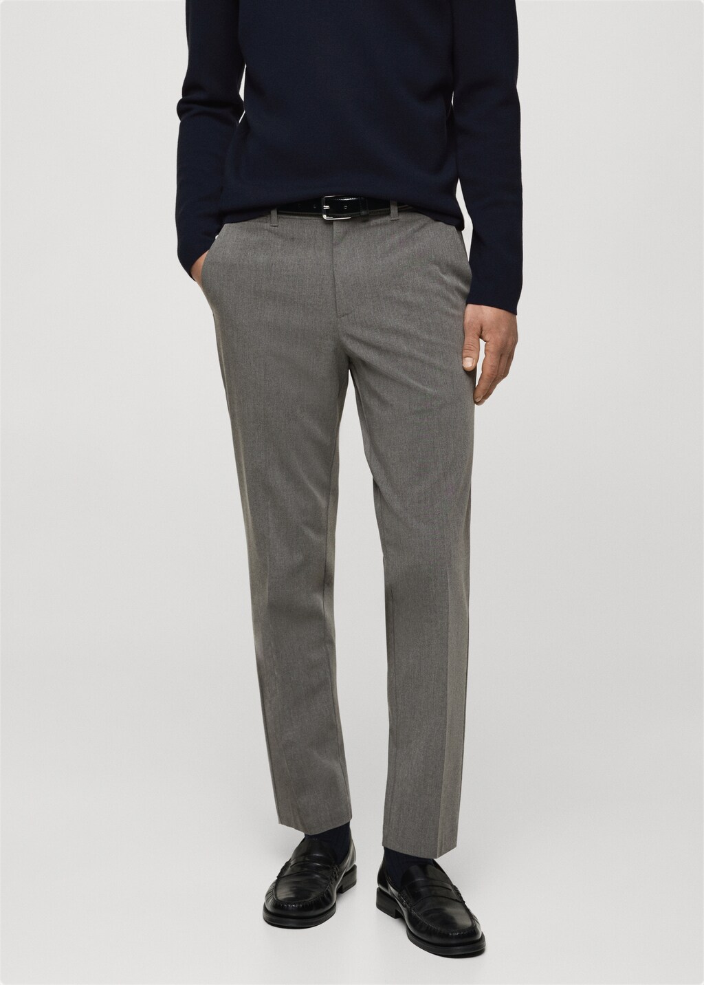 Bologna slim-fit comfort-stretch trousers - Dark Navy