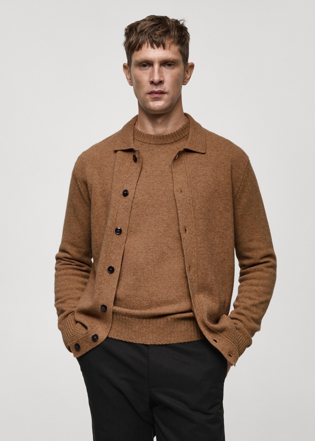 Rib-knit wool cardigan - Off White