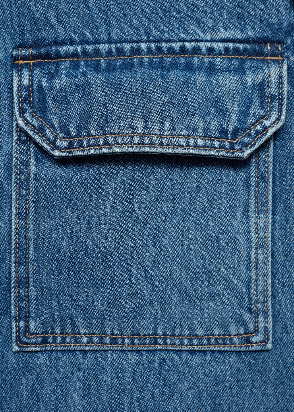 Denim overshirt pockets - Medium Blue