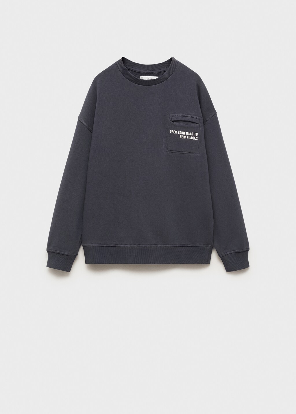 Pocket cotton sweatshirt - Charcoal