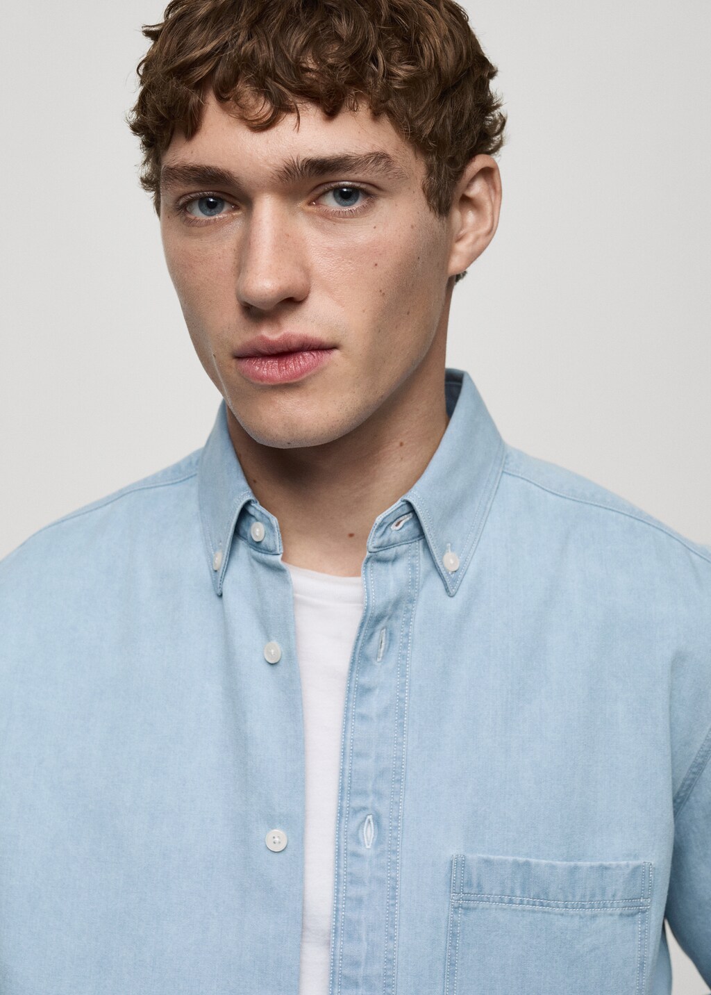 Regular fit denim shirt - Dark Blue