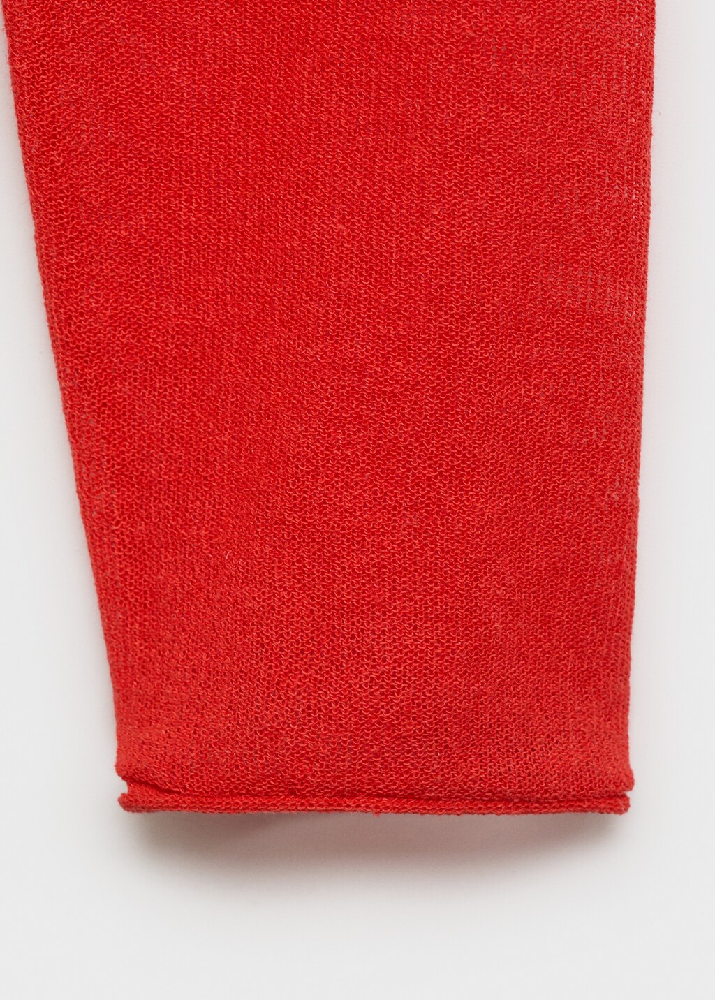 Semi-transparent turtleneck sweater - Red