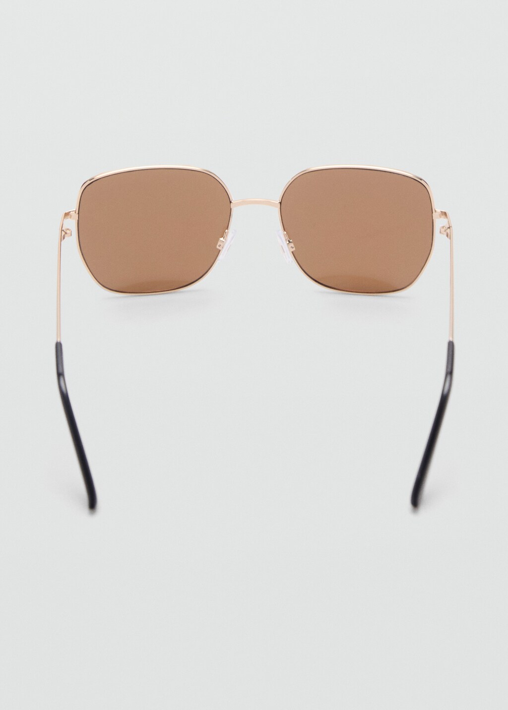 Square metallic frame sunglasses - Gold