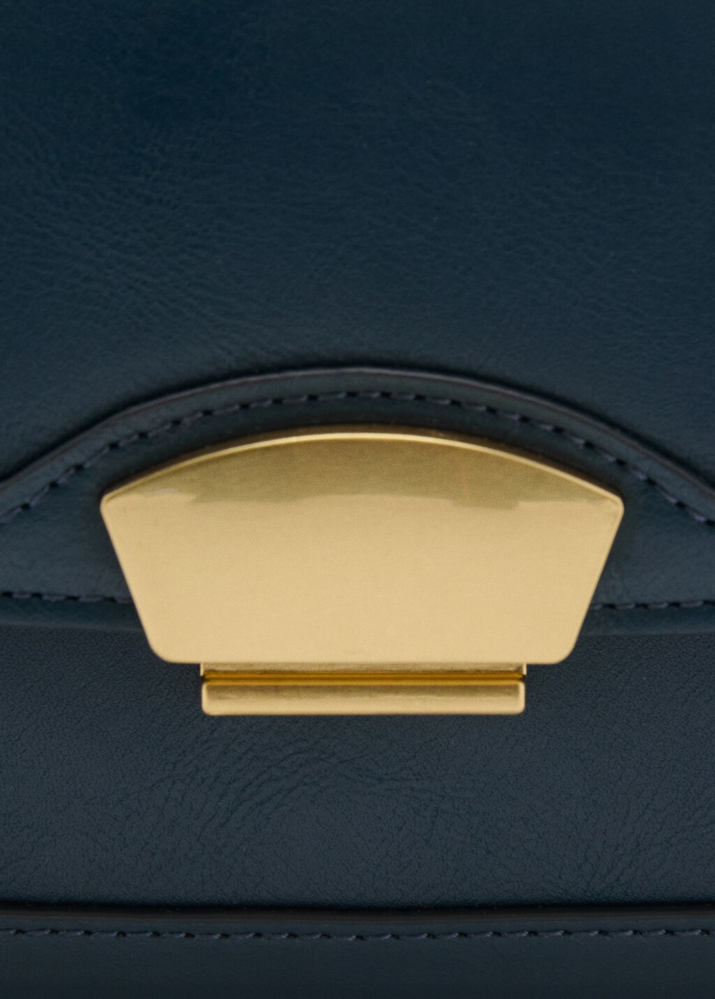 Shoulder bag with metal closure - Grey