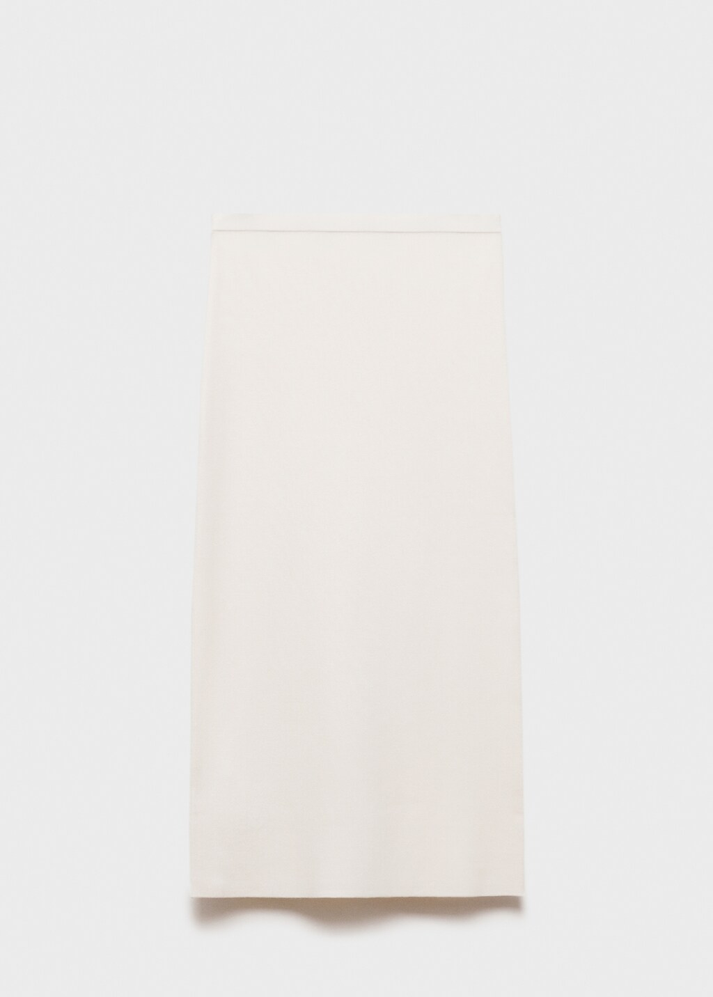 Fine knit midi skirt - Ecru