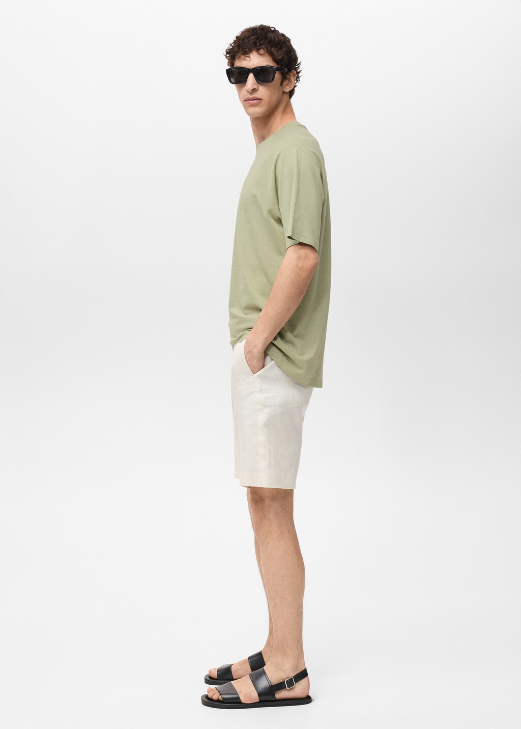 Relaxed fit cotton t-shirt - Sky Blue