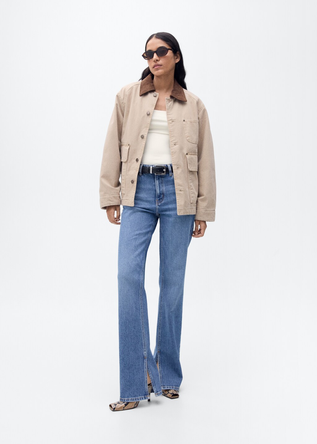 Sleeveless fitted bodysuit - Black