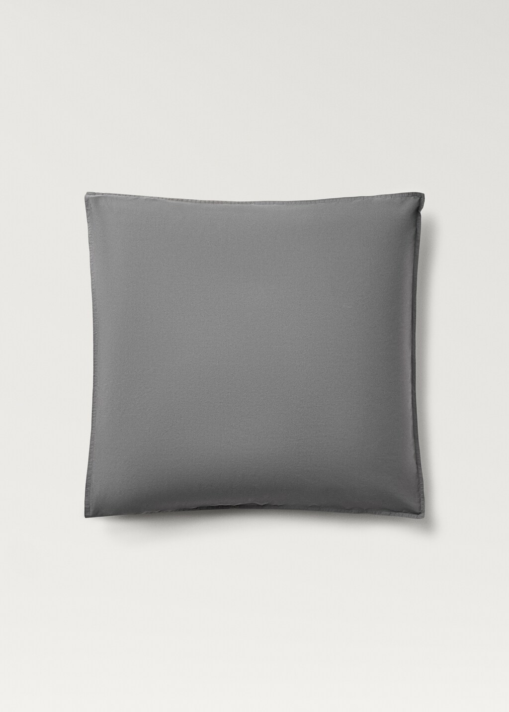 Poplin cotton pillowcase with double topstitching, 60x60cm - Caramel