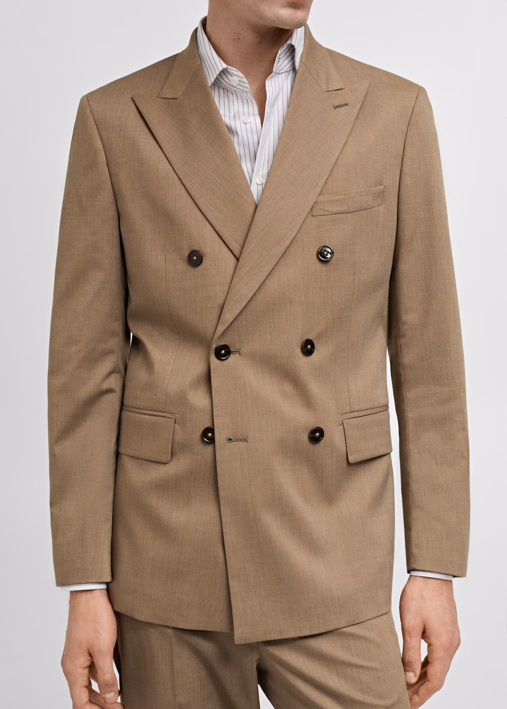 Monaco double-breasted slim-fit suit jacket - Dark Navy