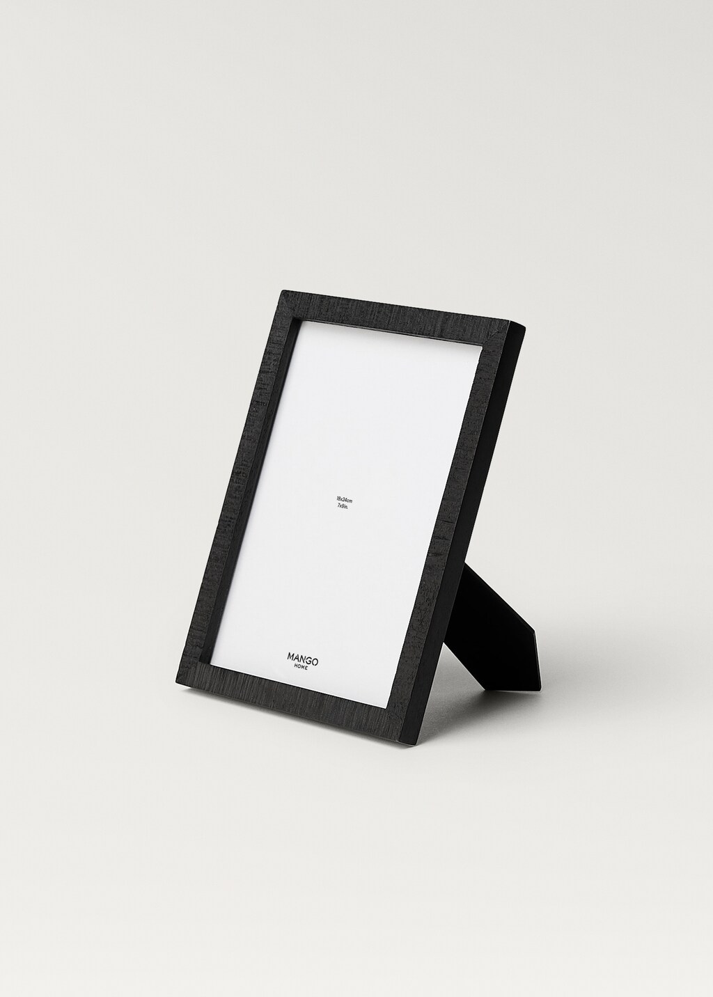 Large textured wood frame - Black