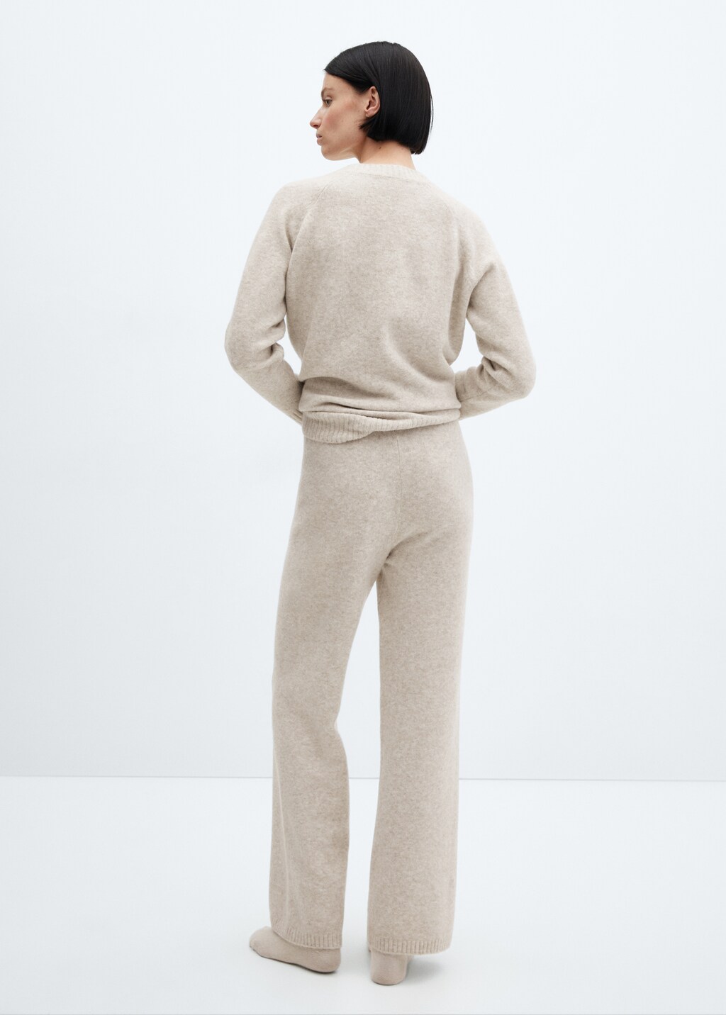 Long knitted trousers - Grey