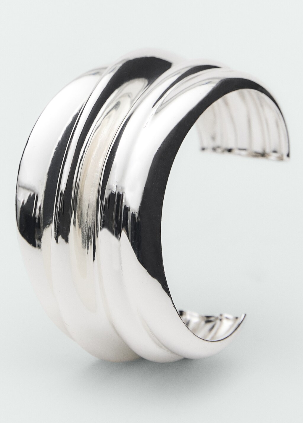 Embossed maxi bracelet - Silver