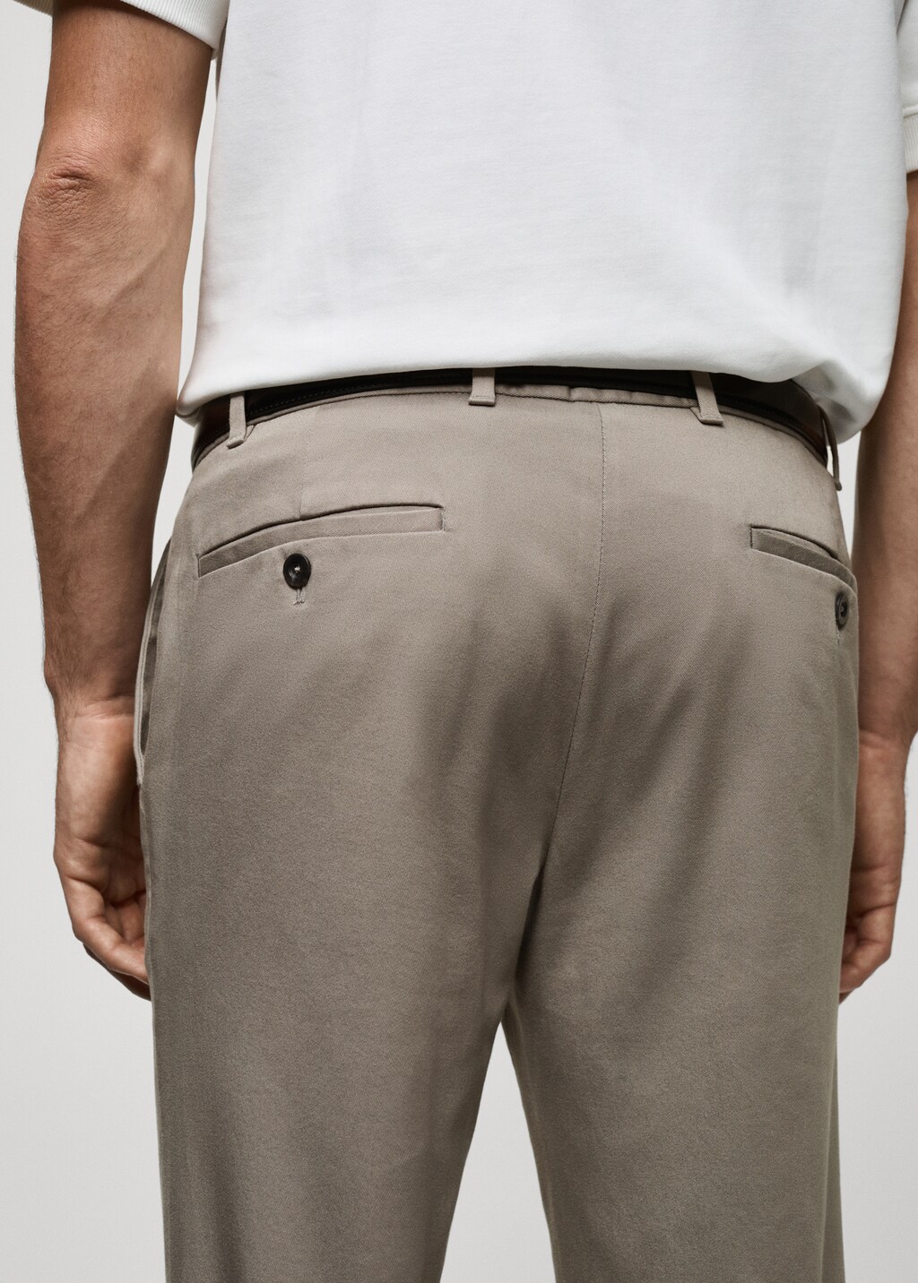 Barna slim-fit twill chino trousers - Beige