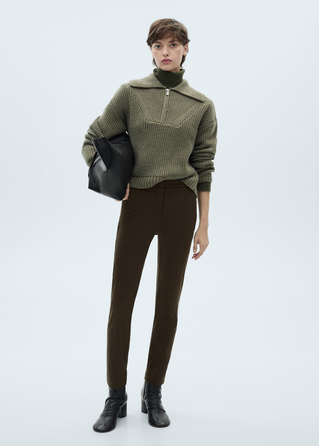 Crop skinny trousers - Black