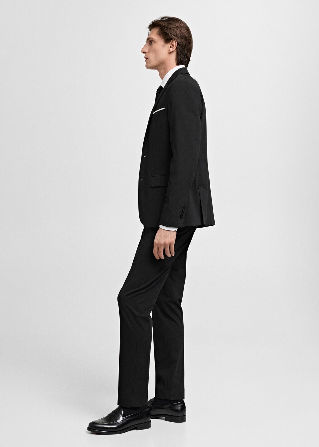 Super slim-fit suit jacket in stretch fabric - Grey