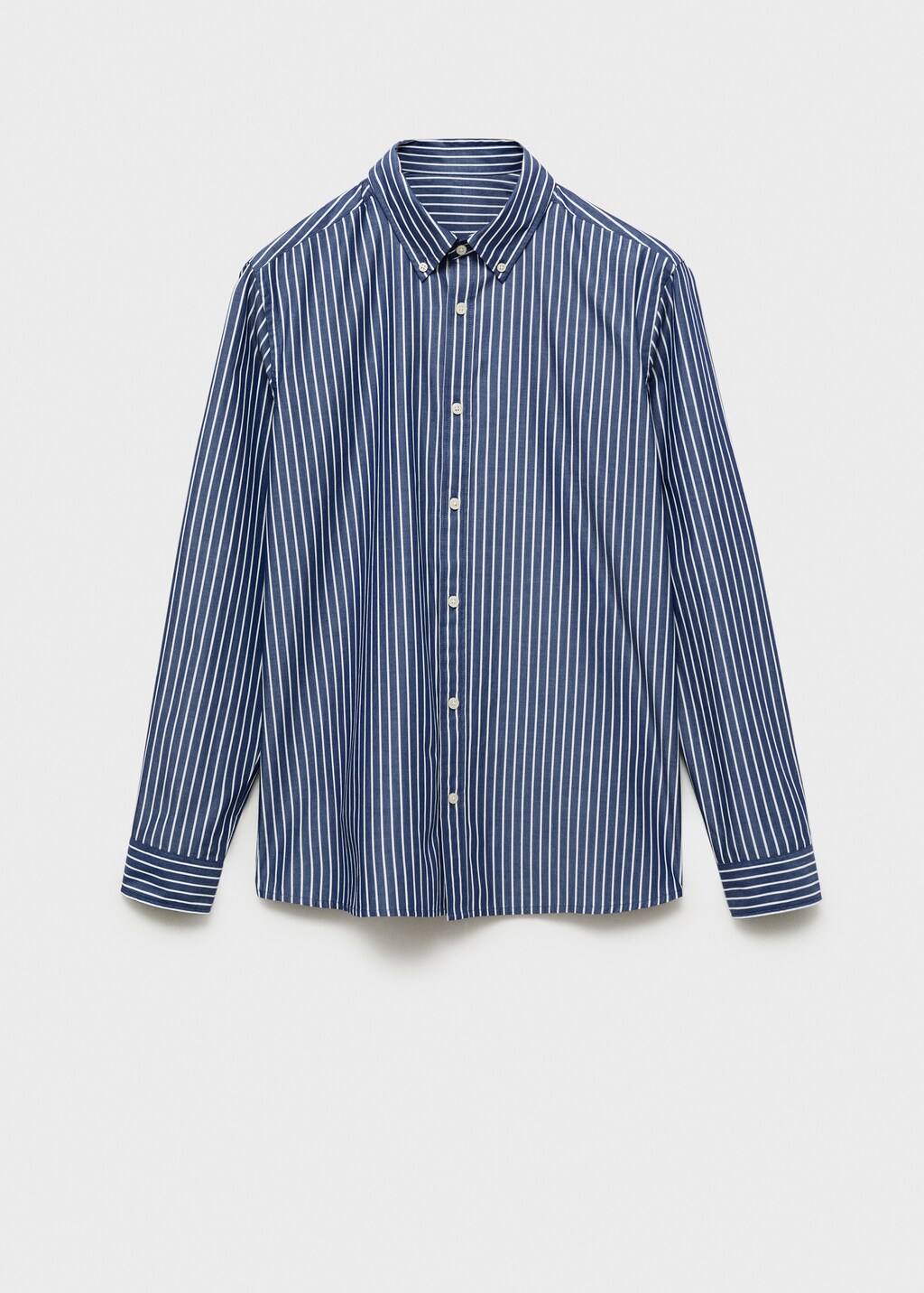 Regular-fit 100% cotton shirt - Dark Navy