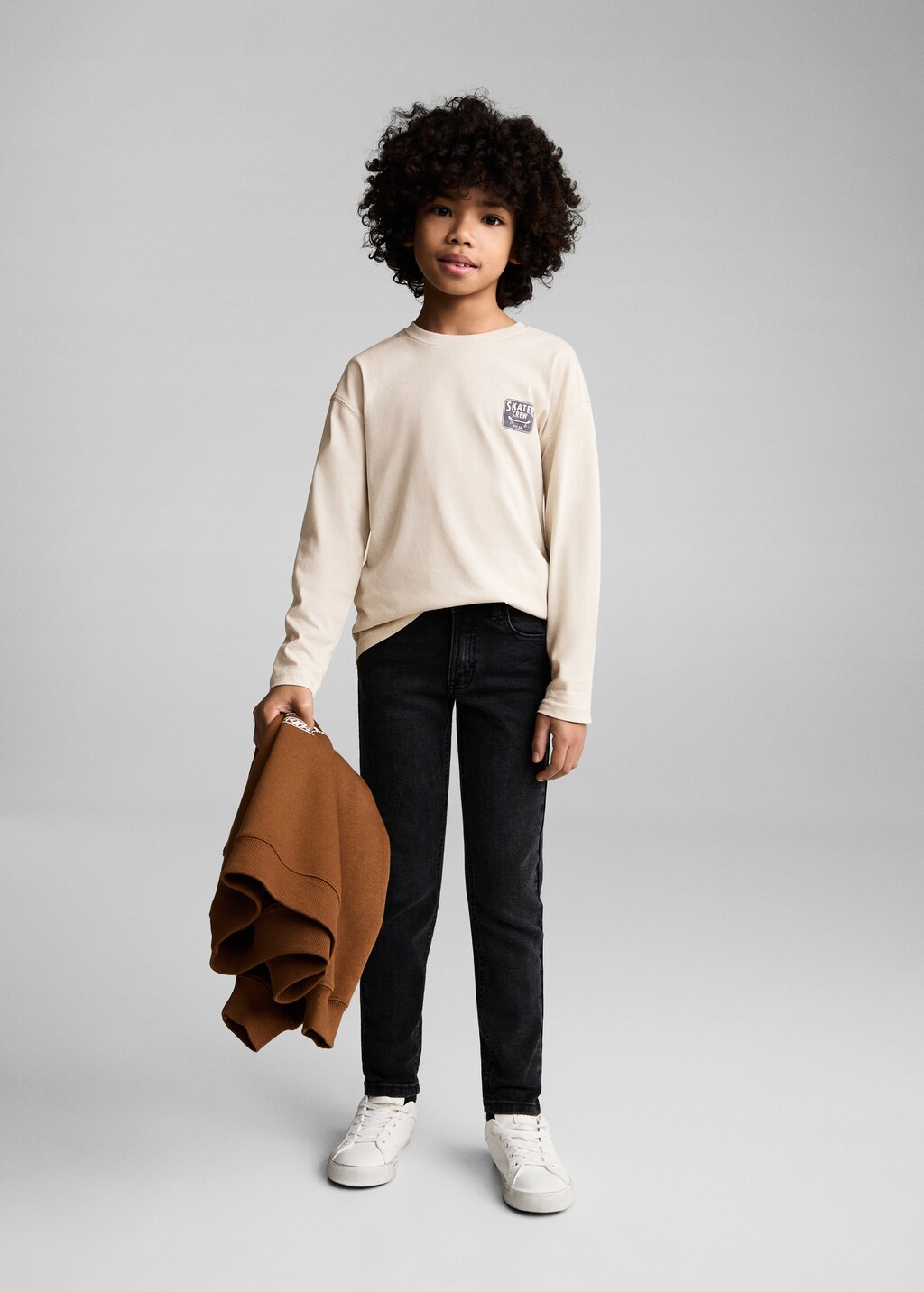 Printed cotton-blend t-shirt - Ice Grey