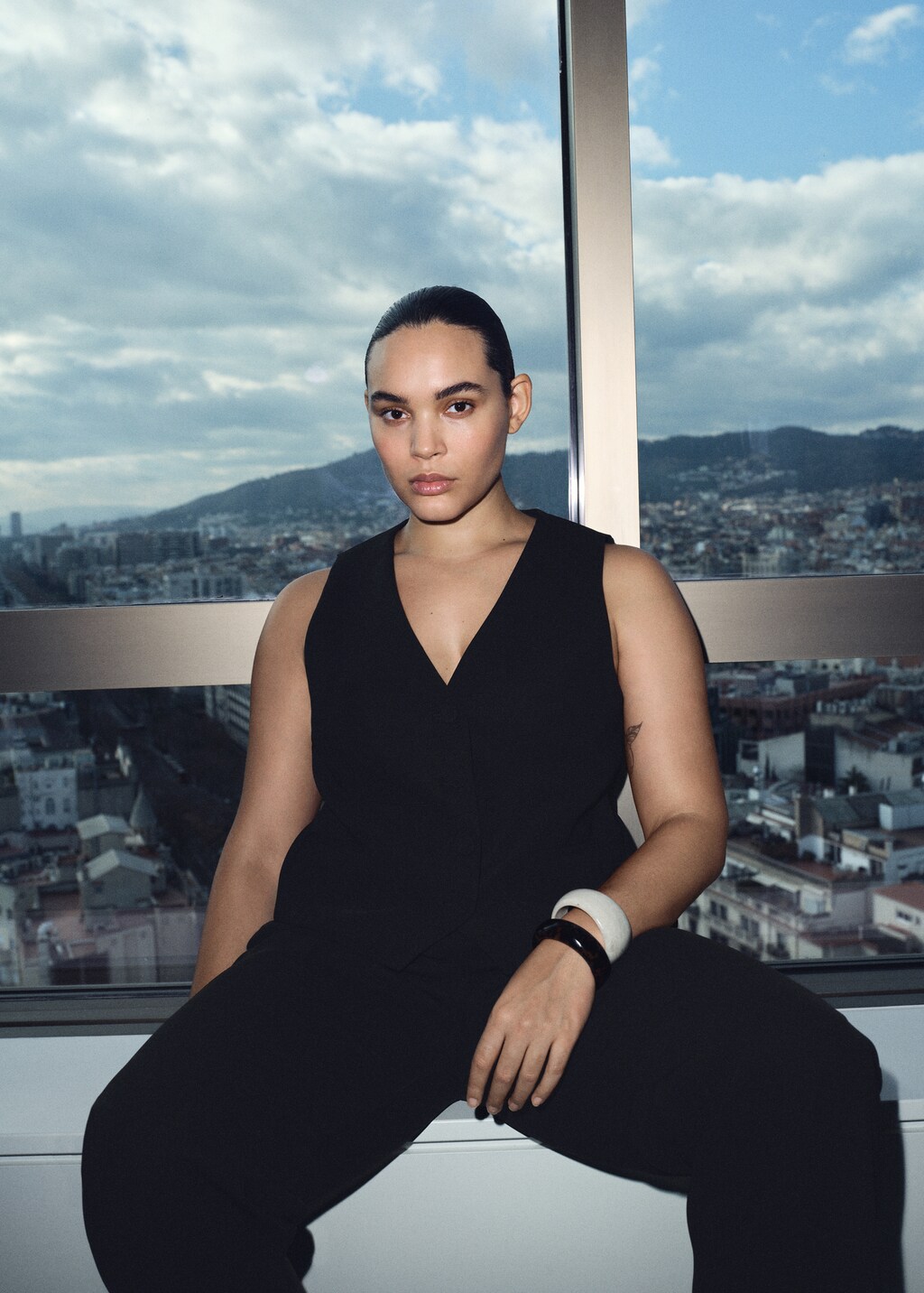 Suit waistcoat with buttons - Red