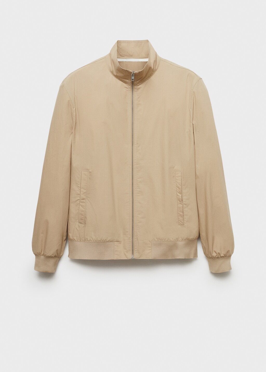 Lightweight jacket with funnel neck - Beige