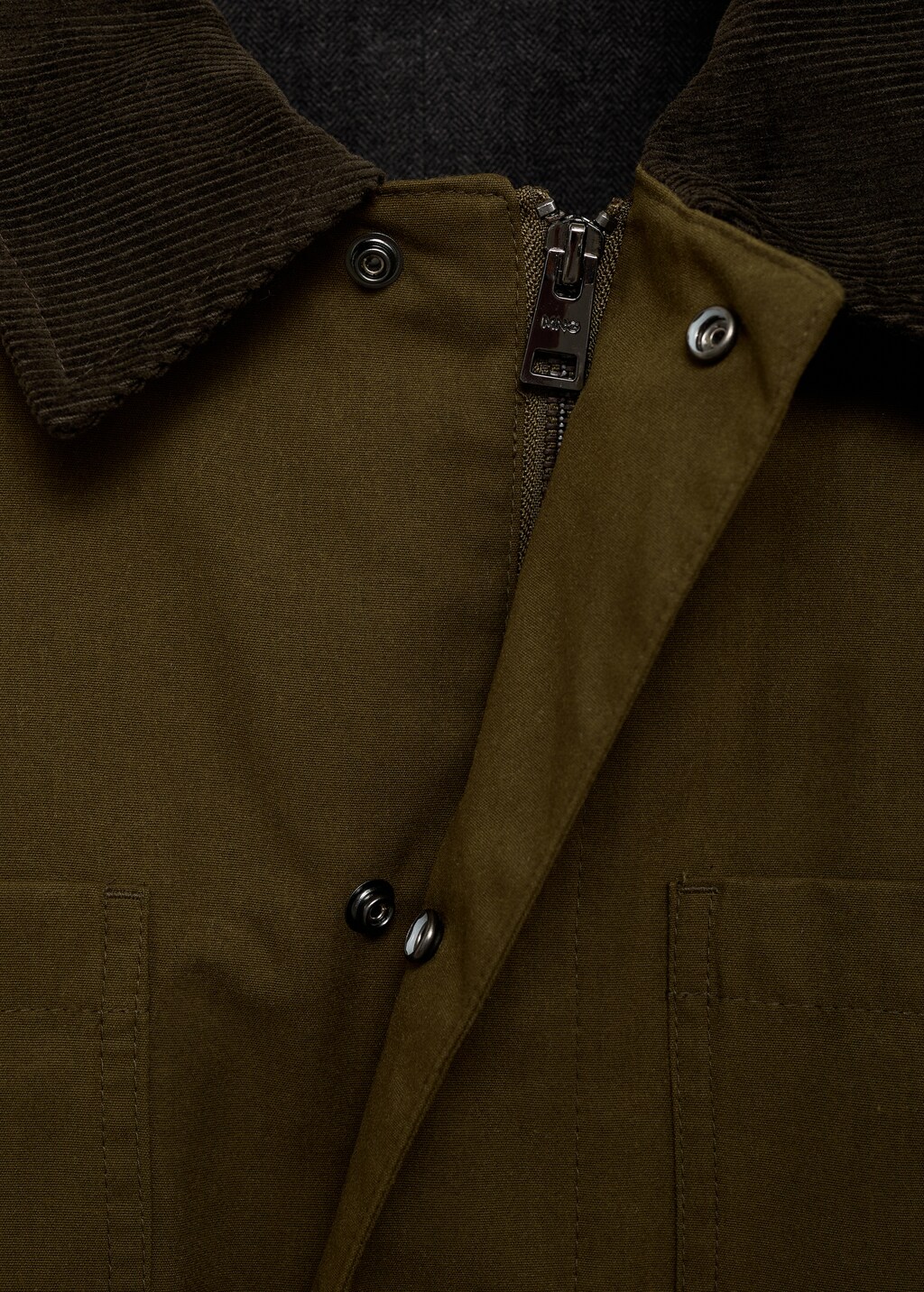 Water-repellent cotton jacket - Khaki