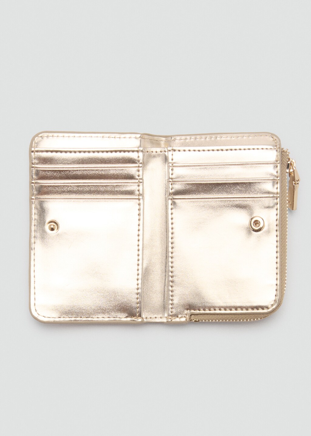 Quilted wallet with flap - Black