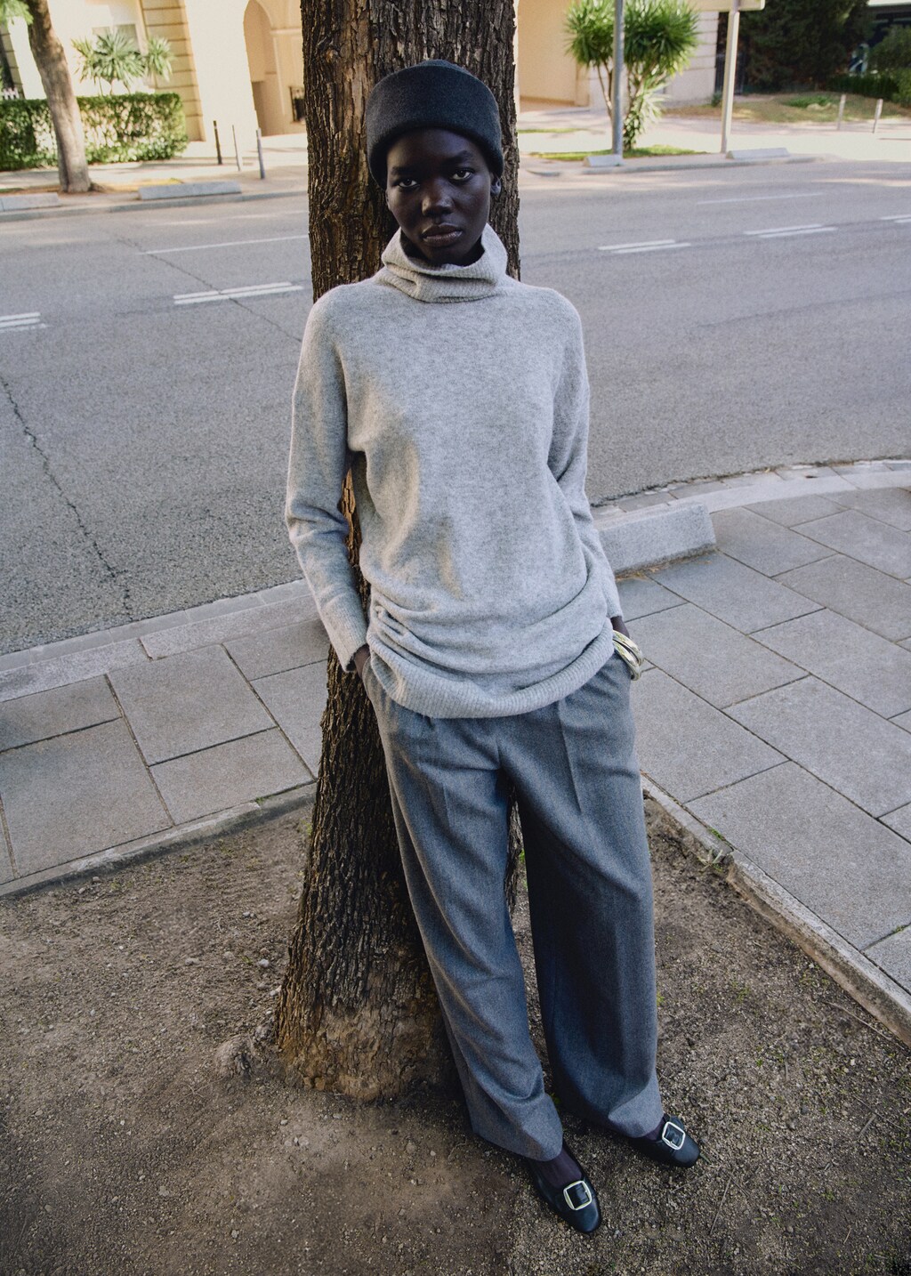 Buckle leather shoes - Black