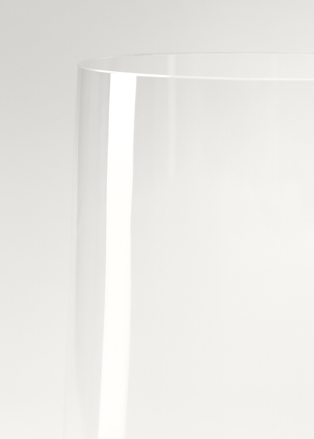 Medium conical crystal vase - Ice Grey