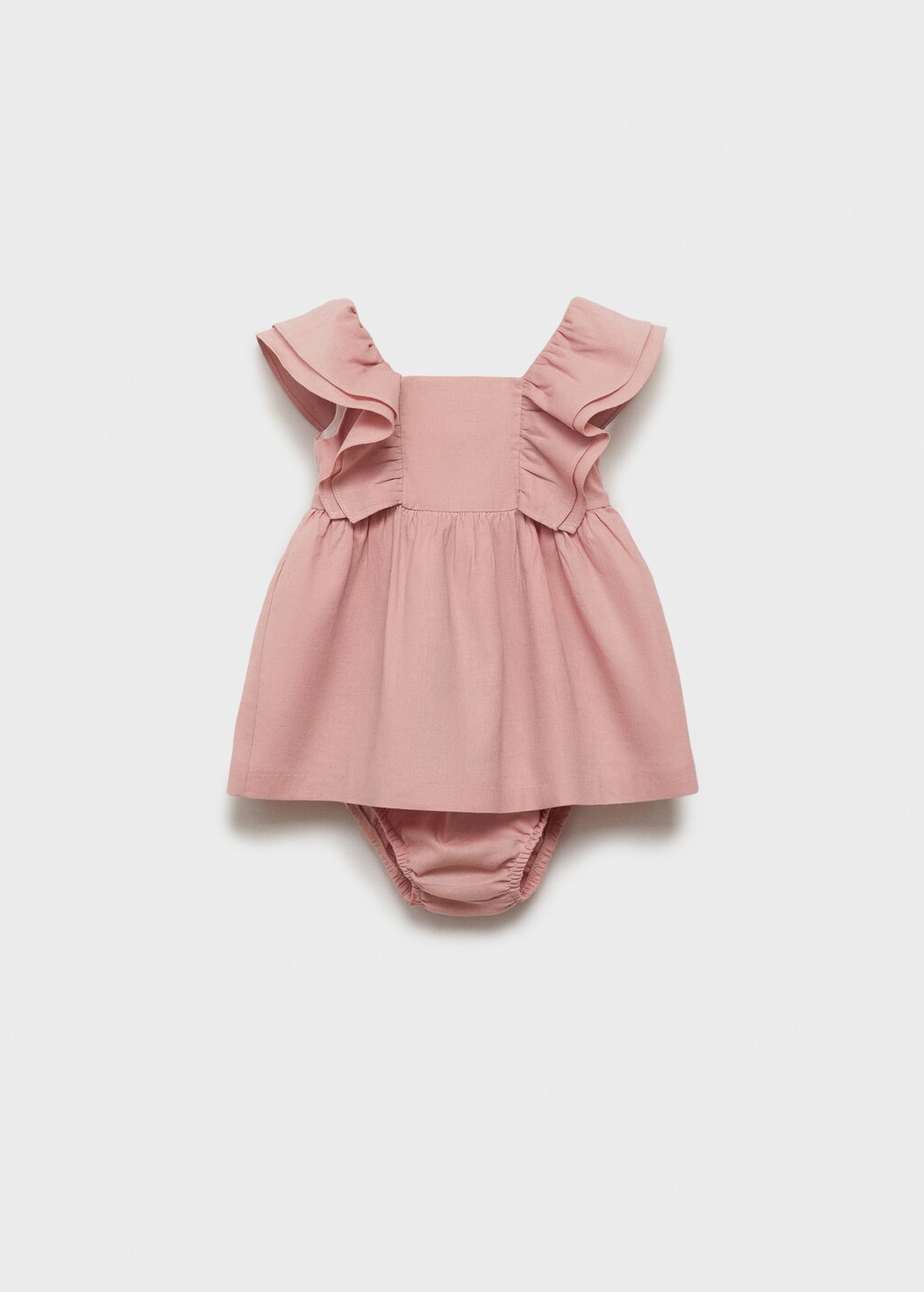 Linen dress and nappy cover - Pink
