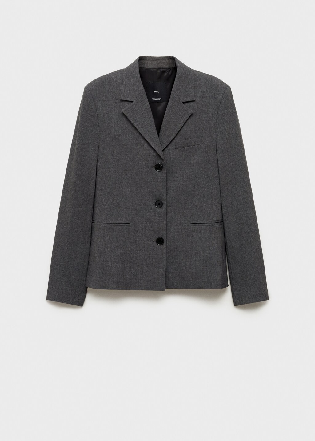 Straight button suit blazer - Grey