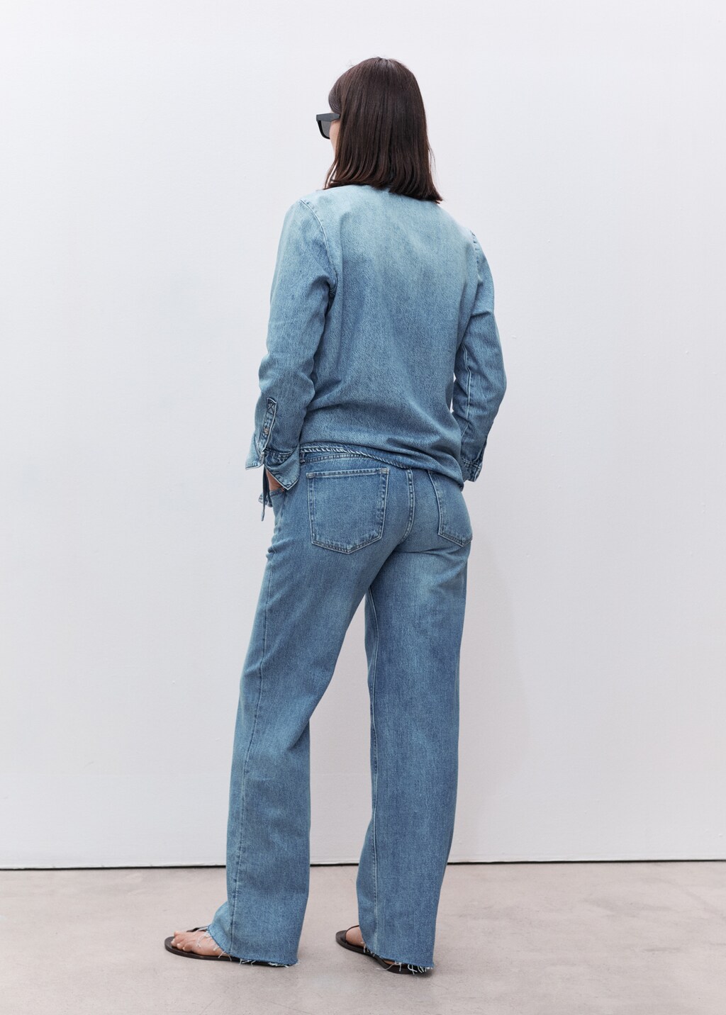 Maternity wideleg jeans - Black denim