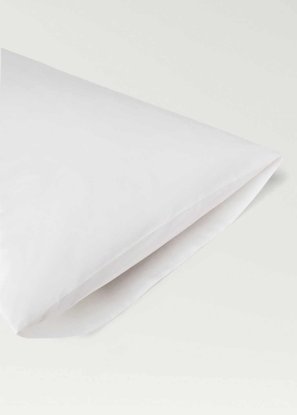 Scalloped percale cotton pillowcase, 50x75 cm - Medium Brown