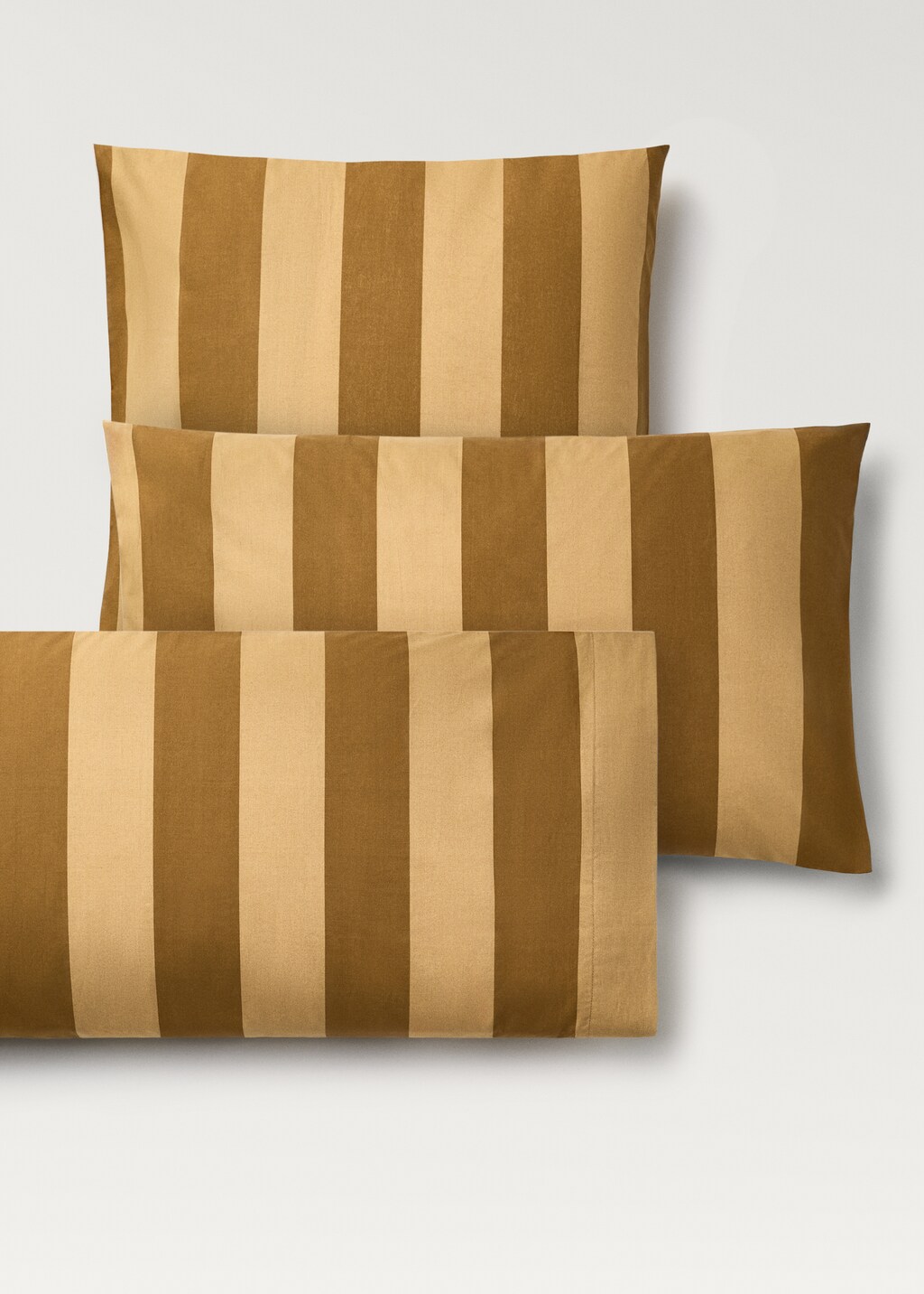 Cotton percale striped pillowcase, 50x75 cm - Pink