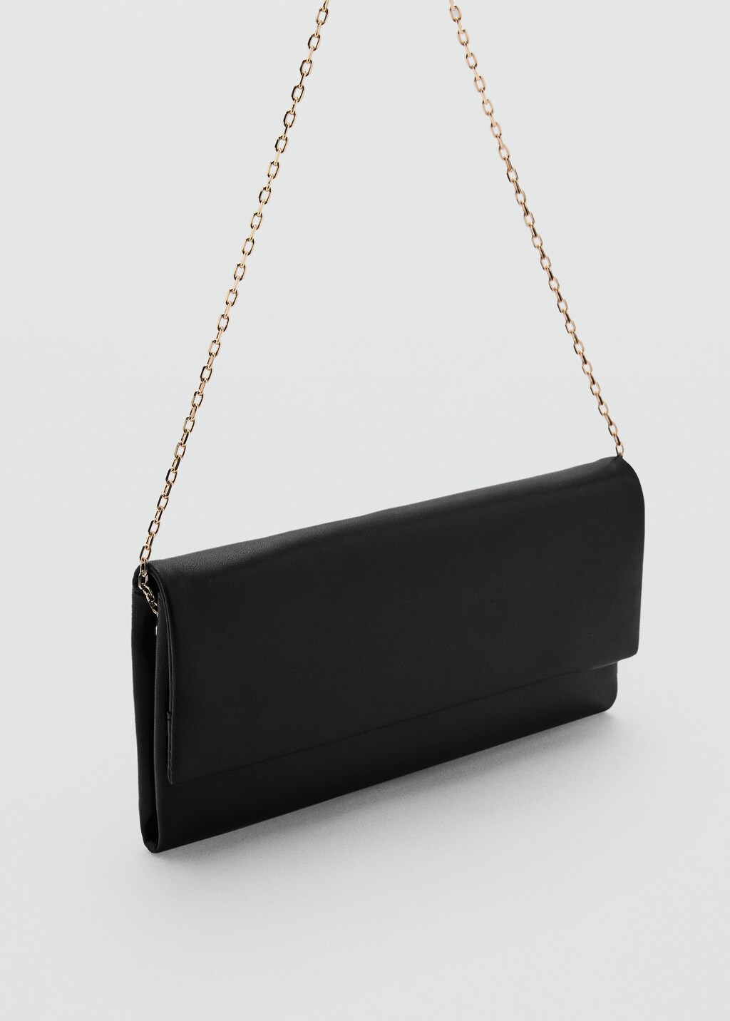 Flap leather bag - Black