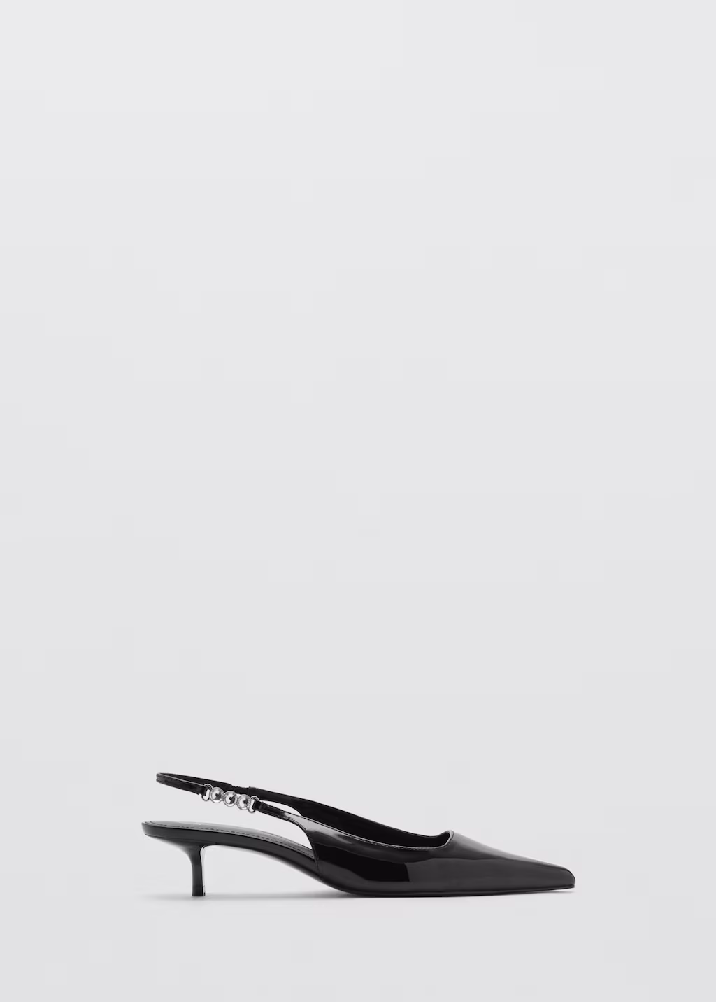 Kitten shoe with rhinestone detail - Black