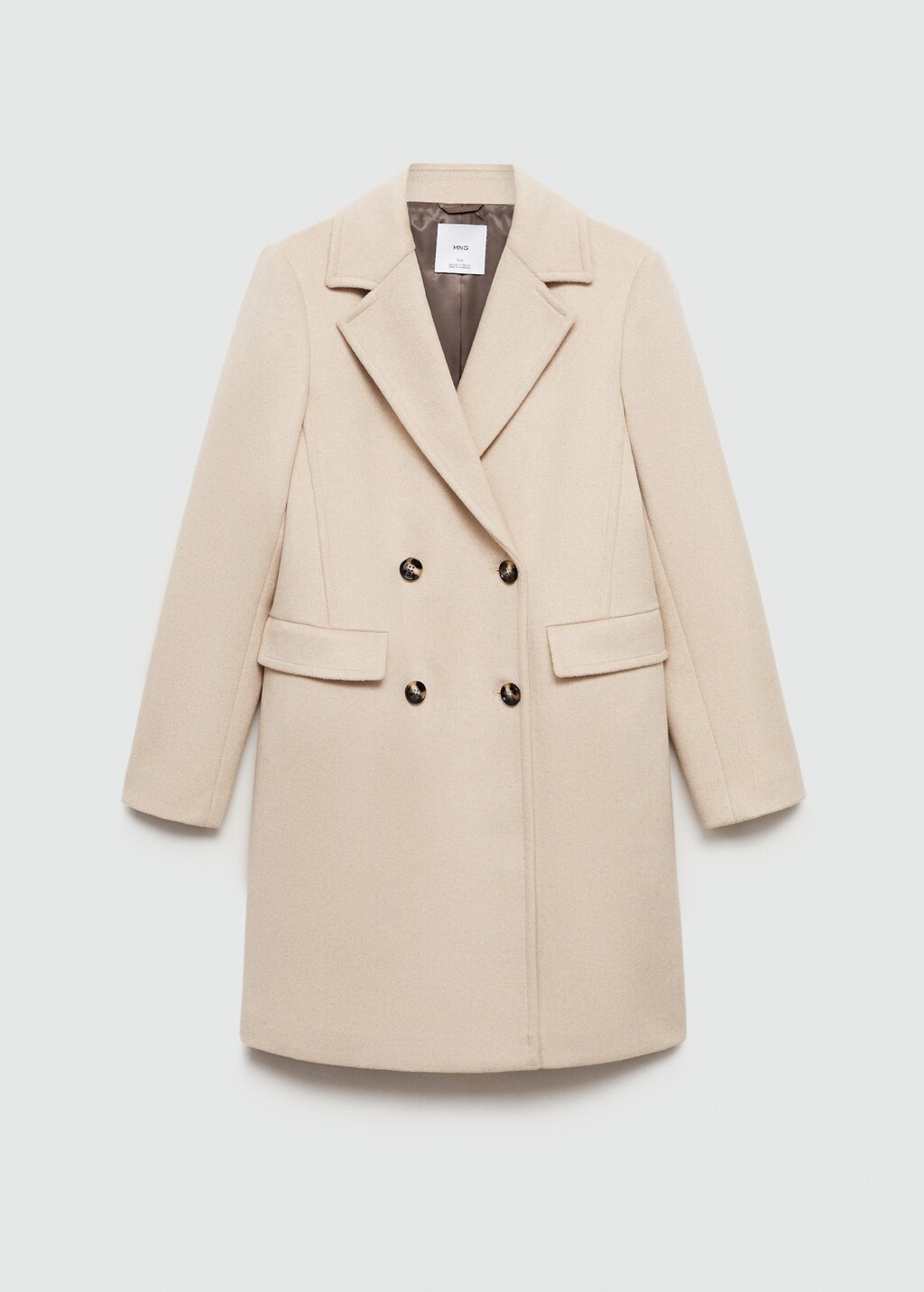 Double-breasted wool coat - Dark Navy