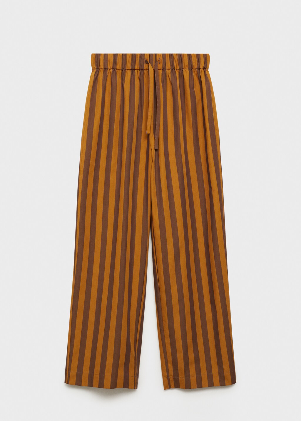 Woven two-tone striped trousers - Plum