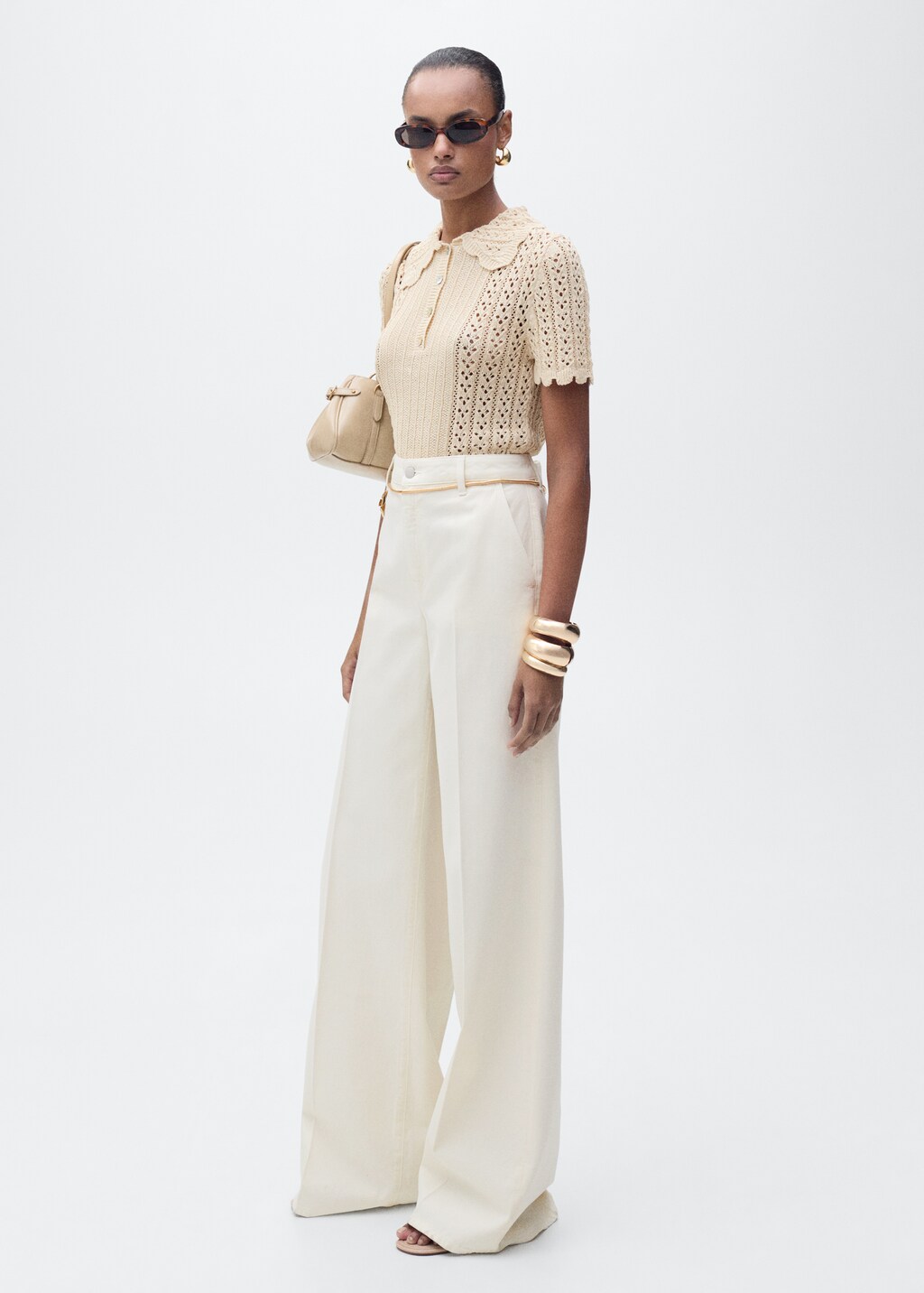 High-rise wideleg jeans - Pastel Pink