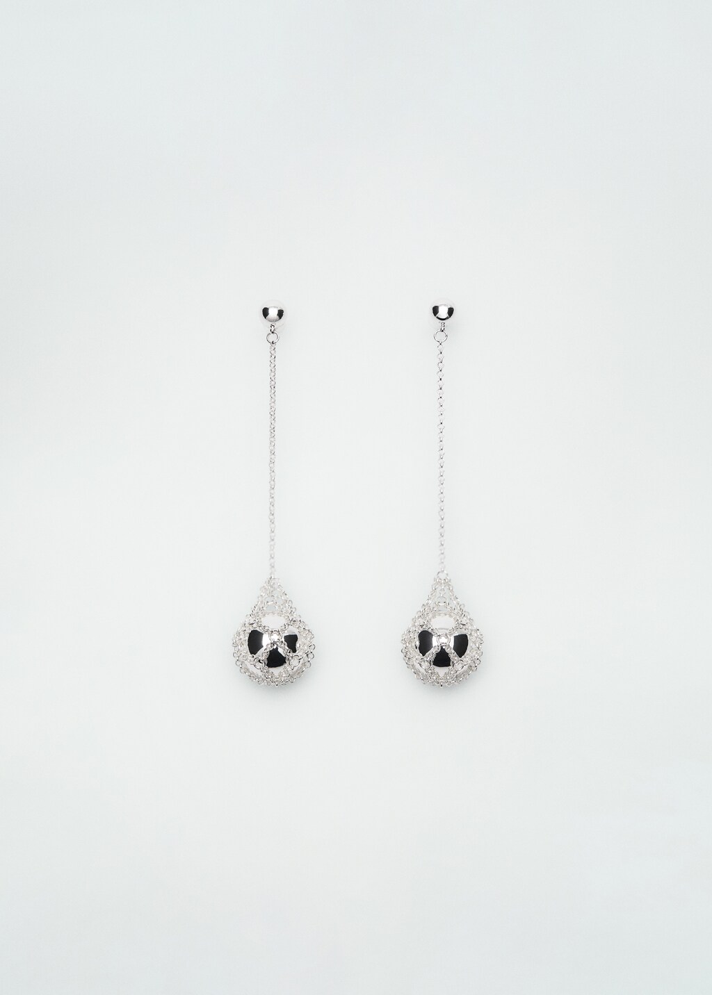 Sphere drop earrings - Silver