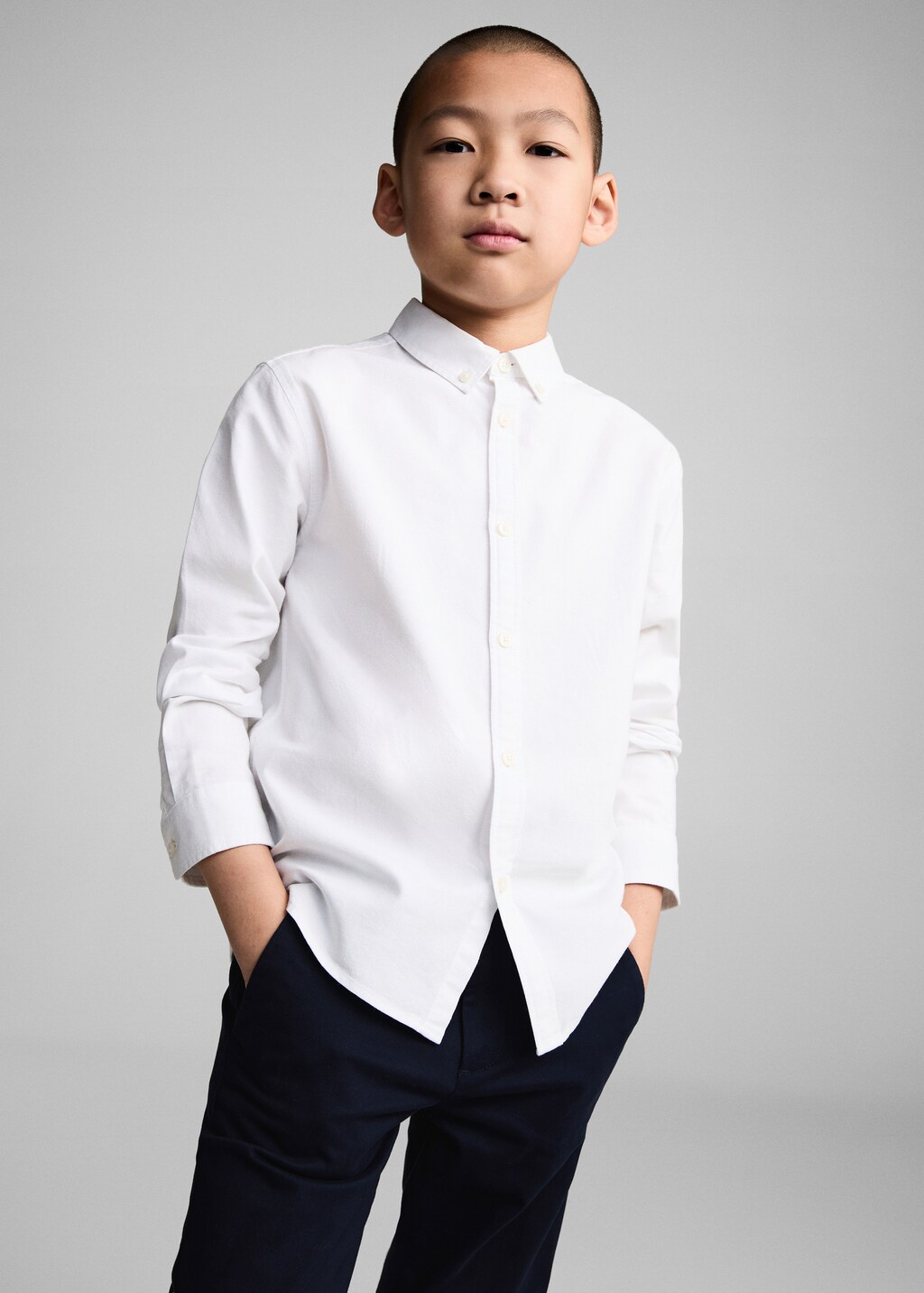 Cotton chinos - Ice Grey