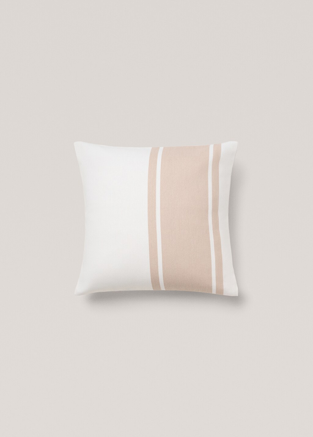 100% cotton striped cushion cover 45x45cm - Off White