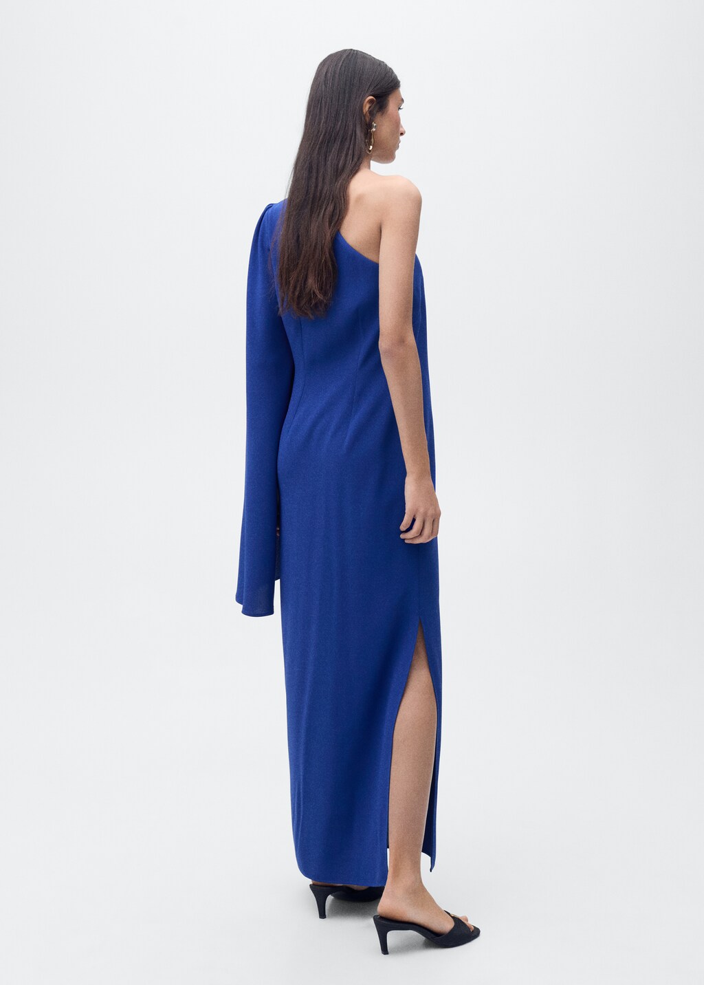 Long flared sleeve dress - Blue