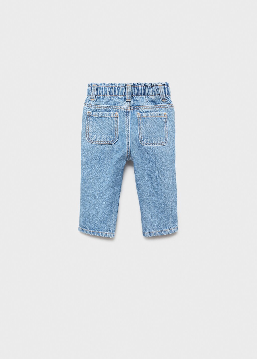 Straight paperbag jeans - Medium Blue