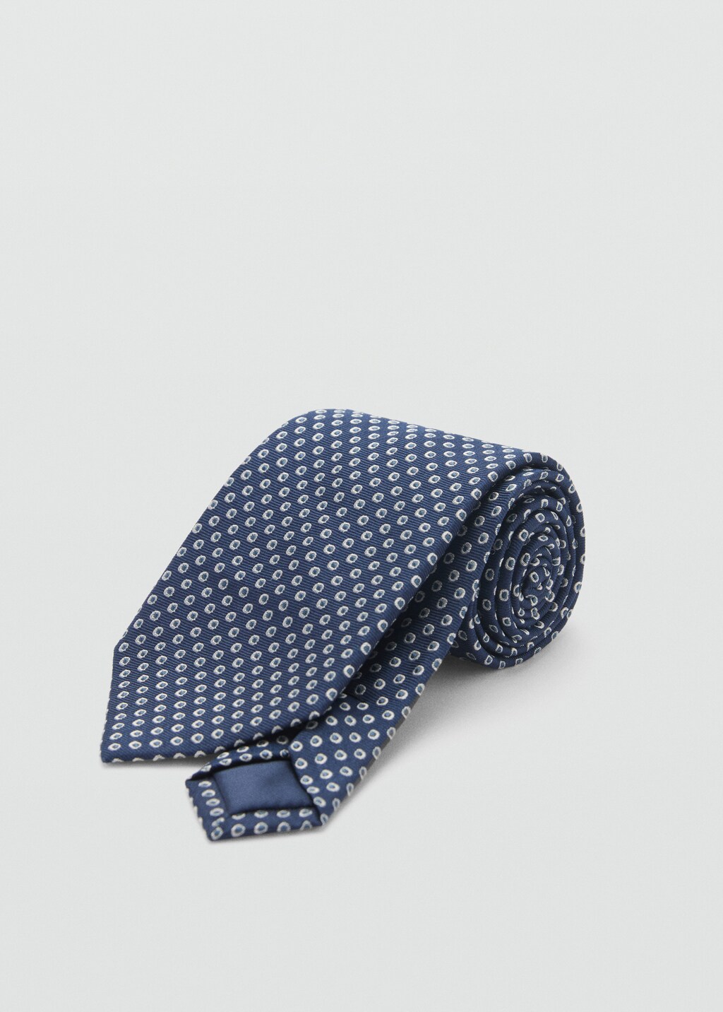 Geometric patterned silk tie - Khaki