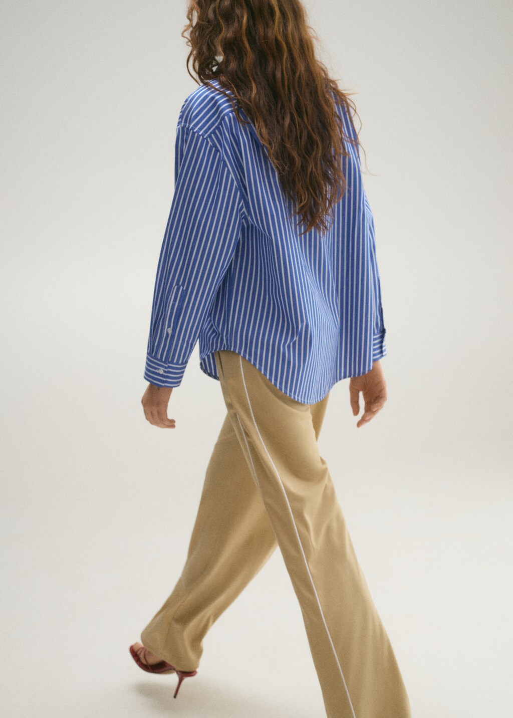 Combined striped shirt - Blue