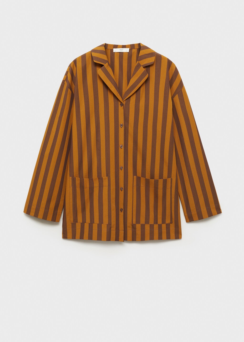 Woven two-tone striped shirt - Plum